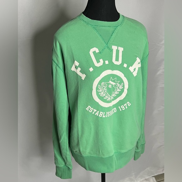 Vintage green F.C.U.K sweatshirt size M - Picture 2 of 4